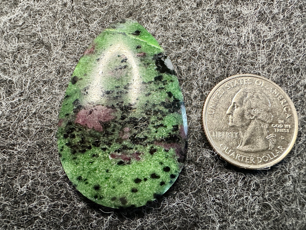 Ruby in Zoisite Cabochons