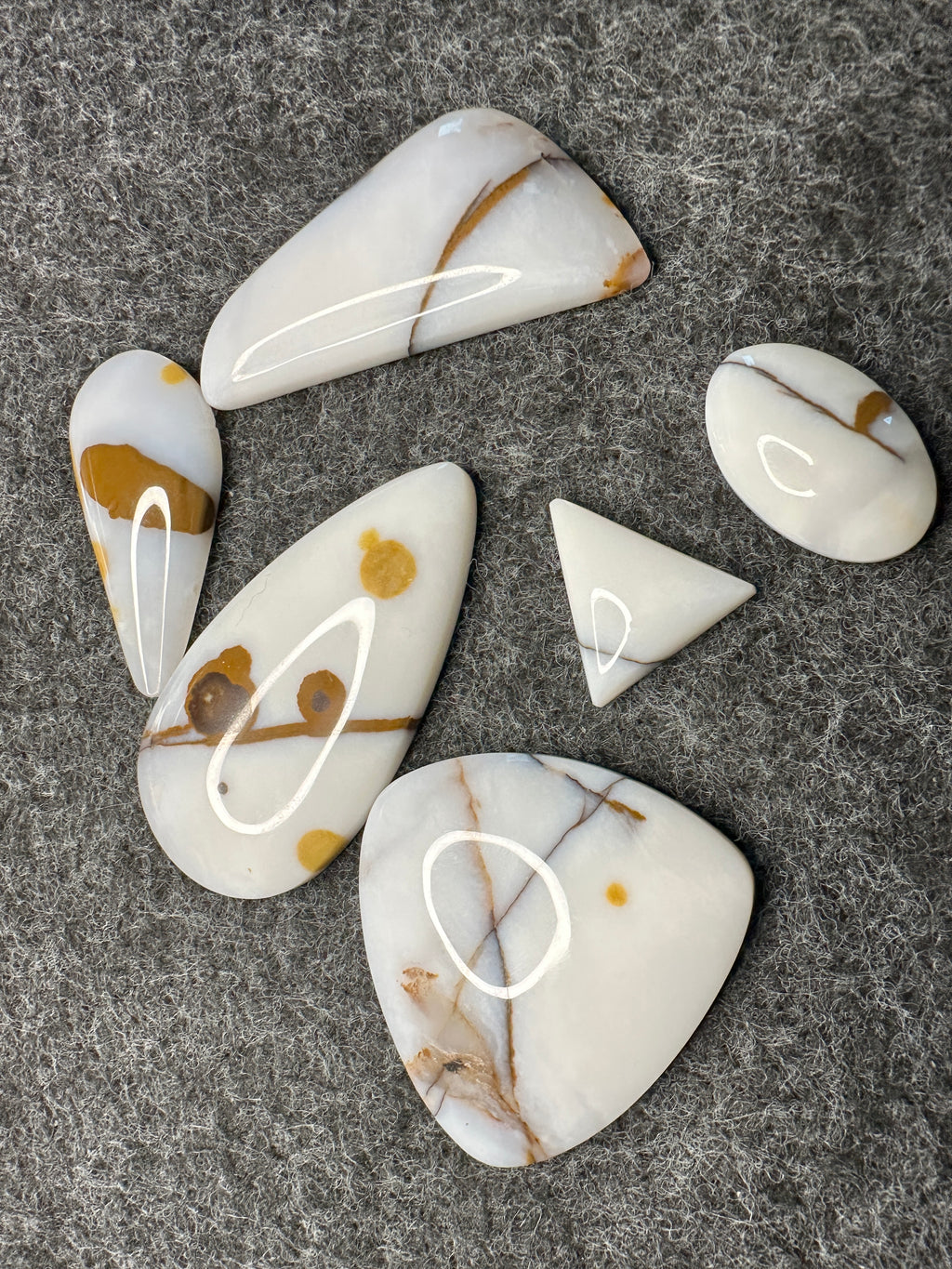 Polka Dot Agate/Jasper Cabochons