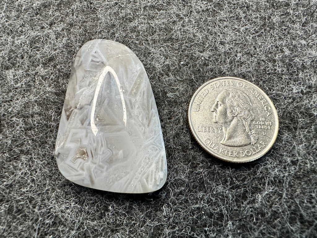 Lattice Lace/Rayito Agate Cabocons