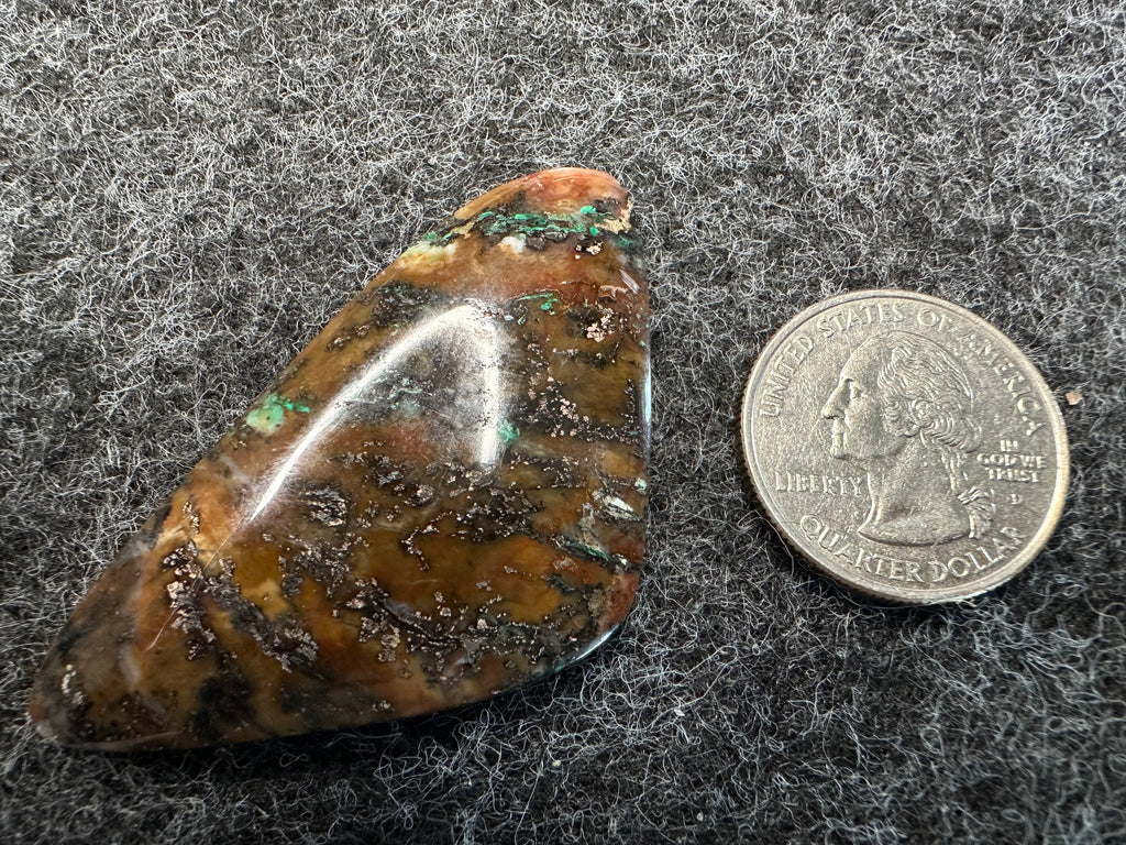 Chrysocolla & Copper in Agate Cabochons