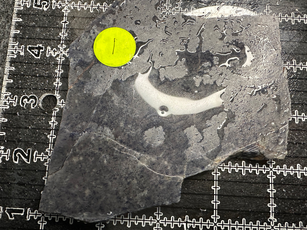 Dumortierite Stone Slab .29lbs  Approx. Size: 6.25 in × 5.0 in × 0.25 in (159 mm × 127 mm × 6 mm)