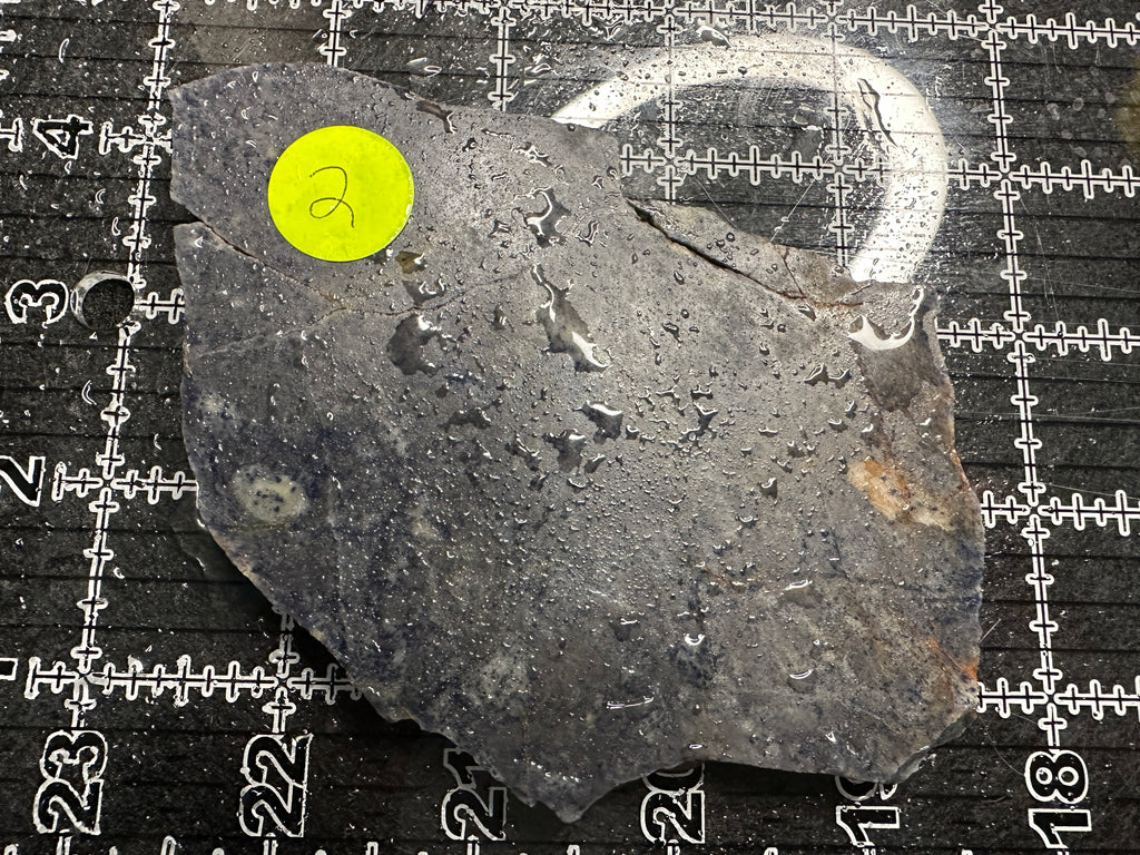 Dumortierite Stone Slab .26 lbs  Approx. Size: 6.75 in × 4.75 in × 0.25 in (171 mm × 121 mm × 6 mm)