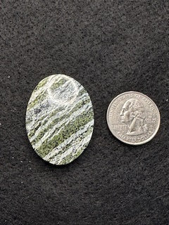 Zebra Serpentine (Green Tiger Eye) Cabochon