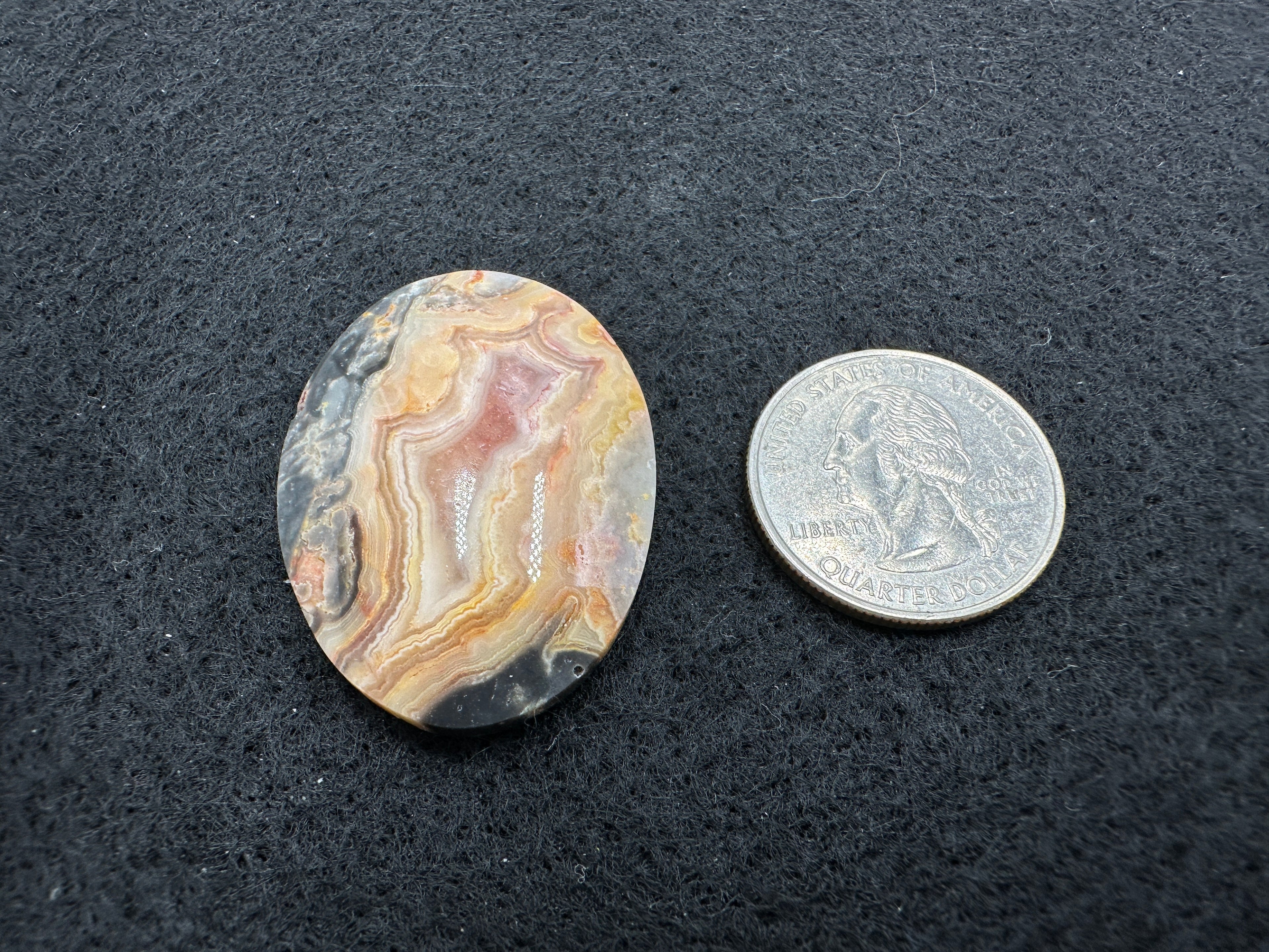 Flor de Durazno Flower of Peach Lace Agate Cabochons