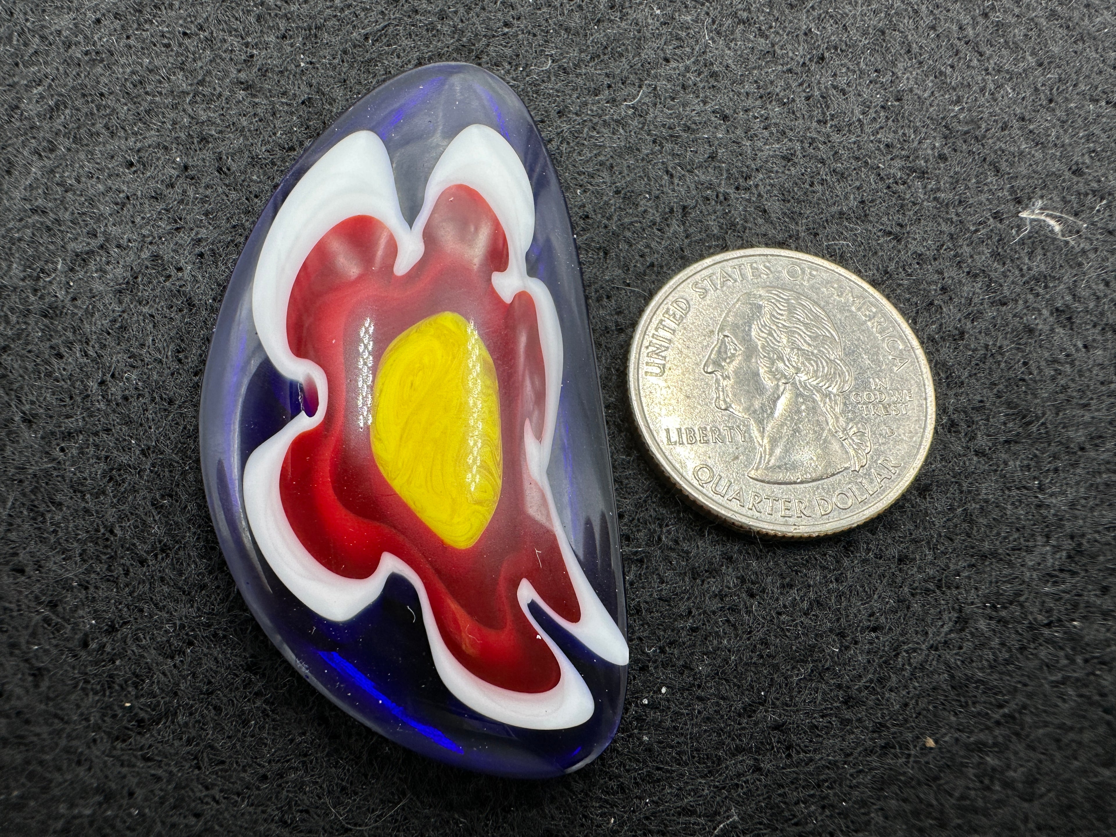 MilleFiori Glass Cabochons  (Man Made)