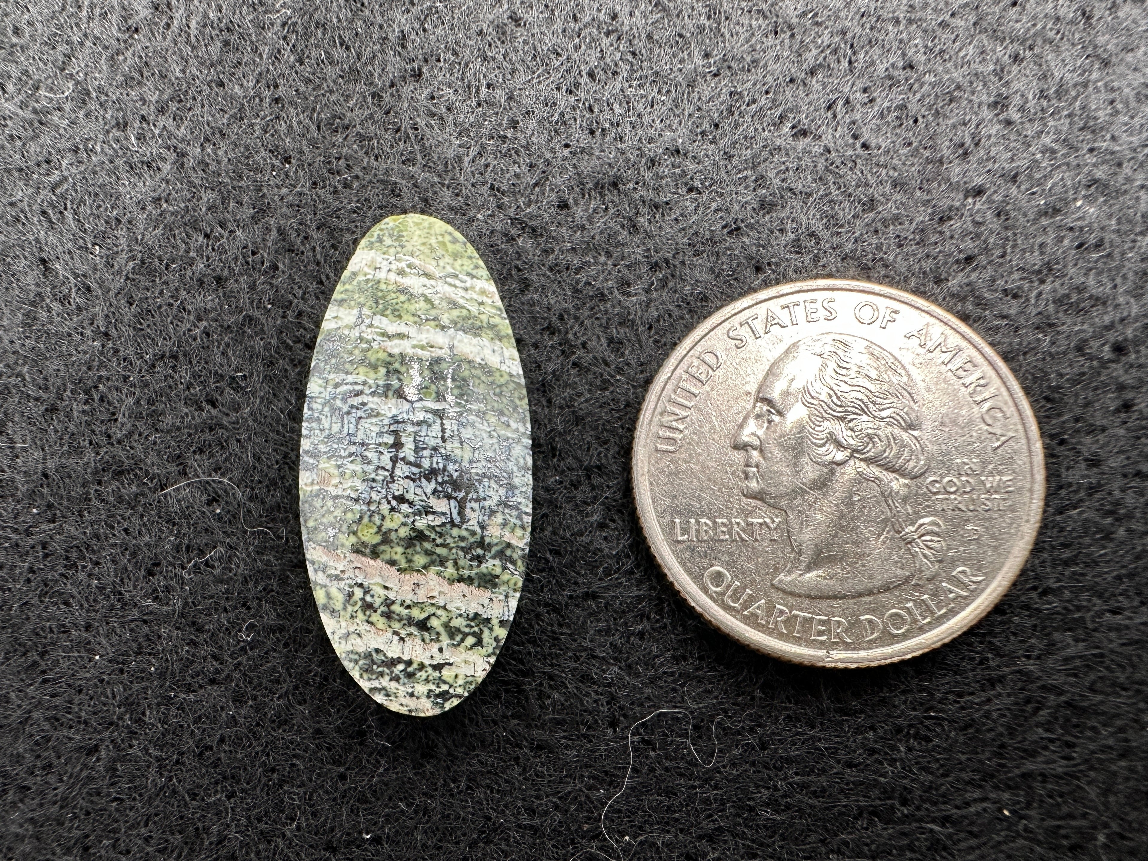 Zebra Serpentine (Green Tiger Eye) Cabochon