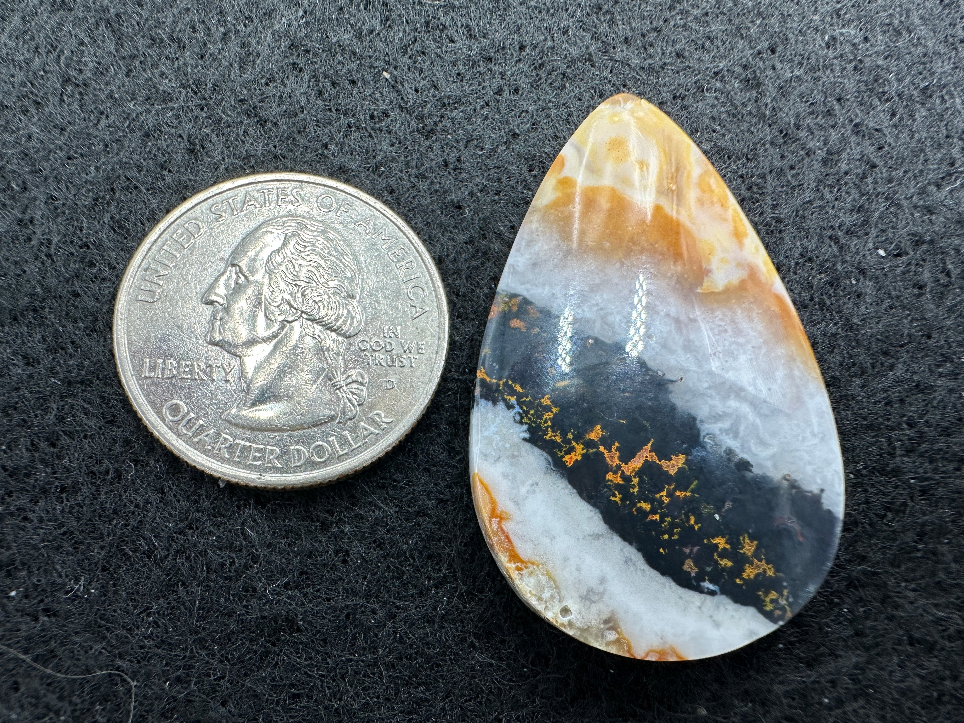 Indonesian Copper Tube Agate Cabochons