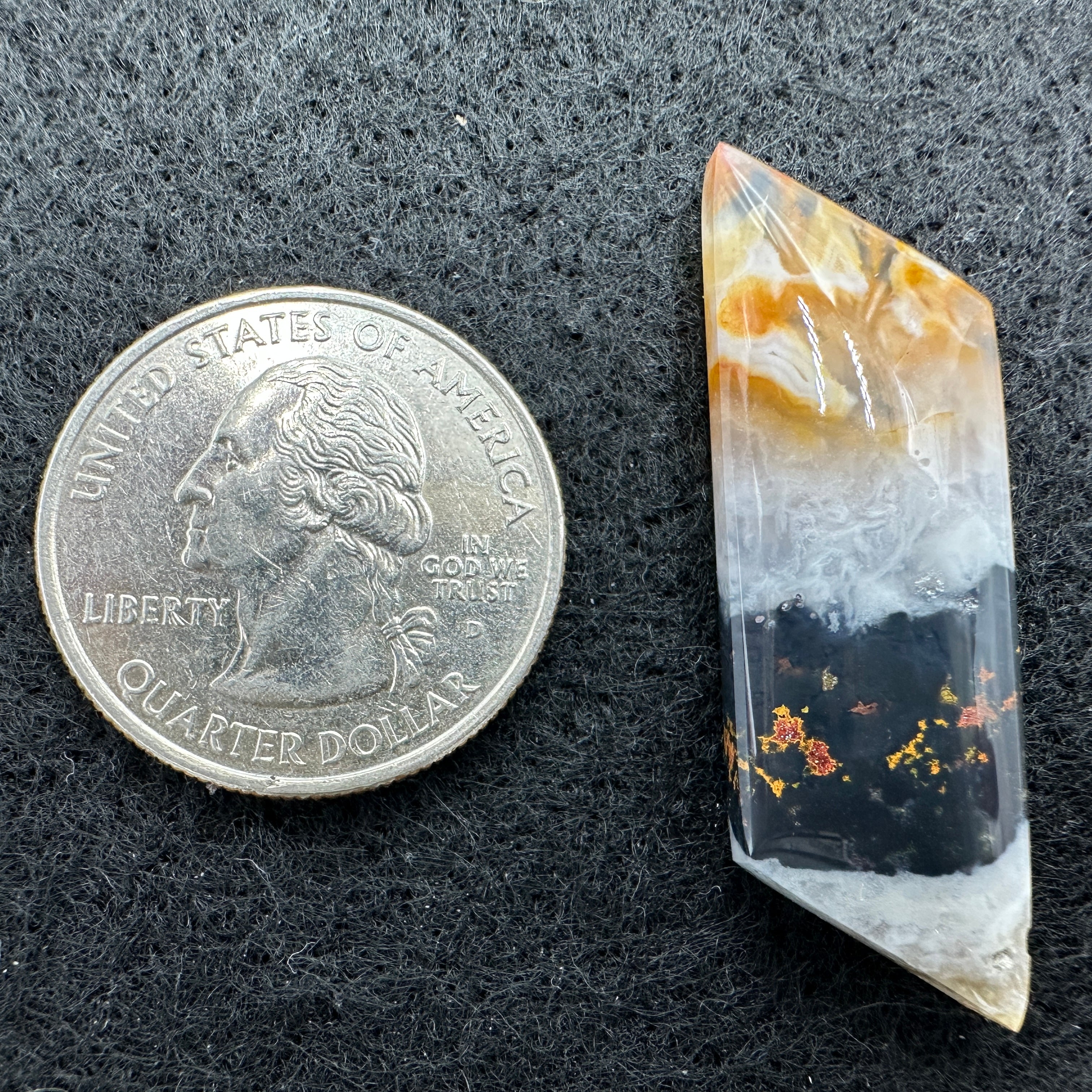 Indonesian Copper Tube Agate Cabochons