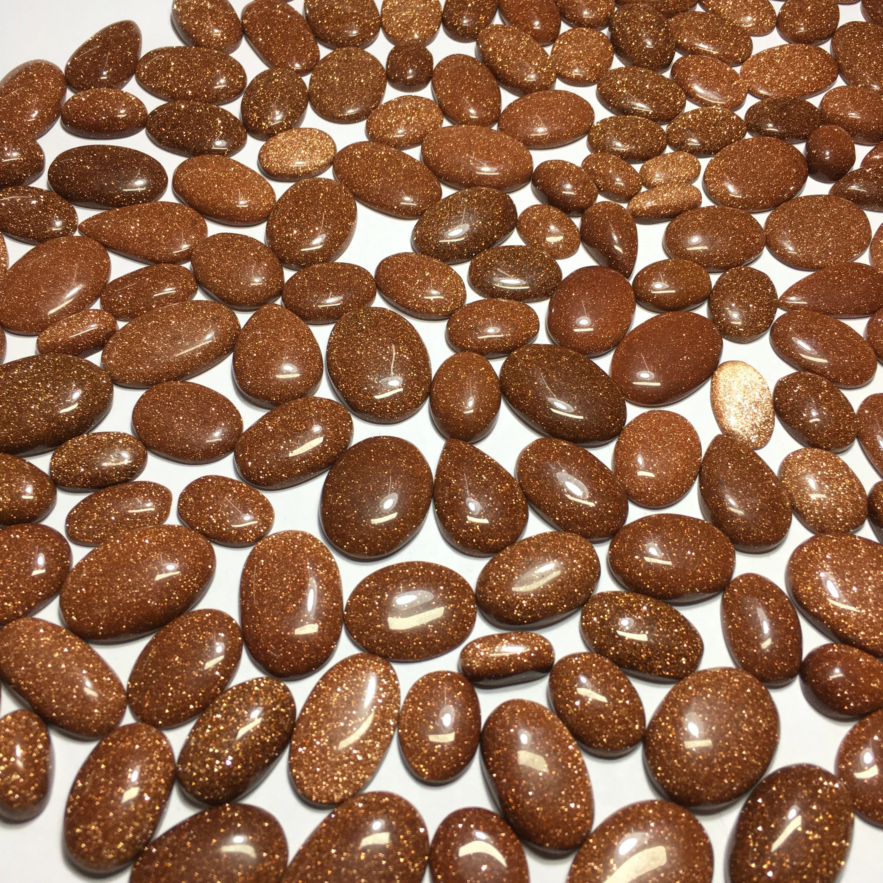 Goldstone (Brown) Cabochons  (Man Made)