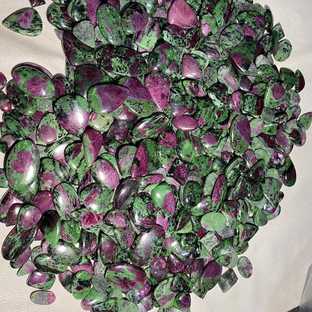 Ruby in Zoisite Cabochons