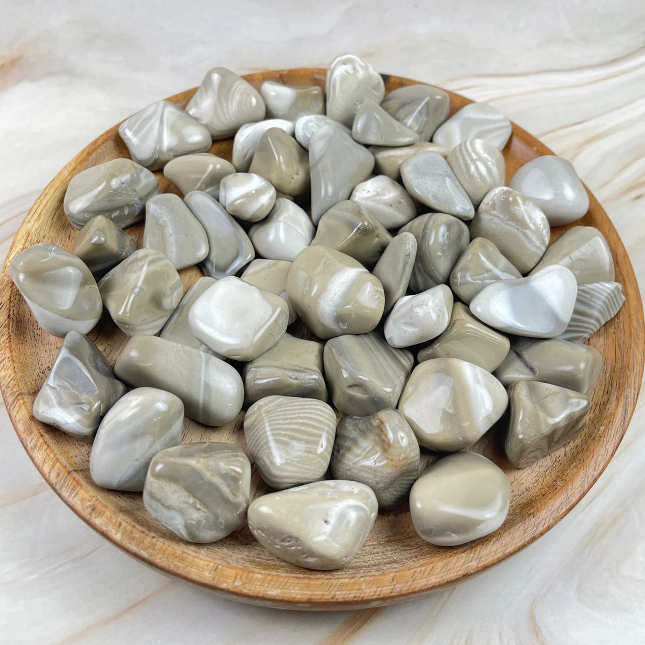 Polish Flint Cabochons