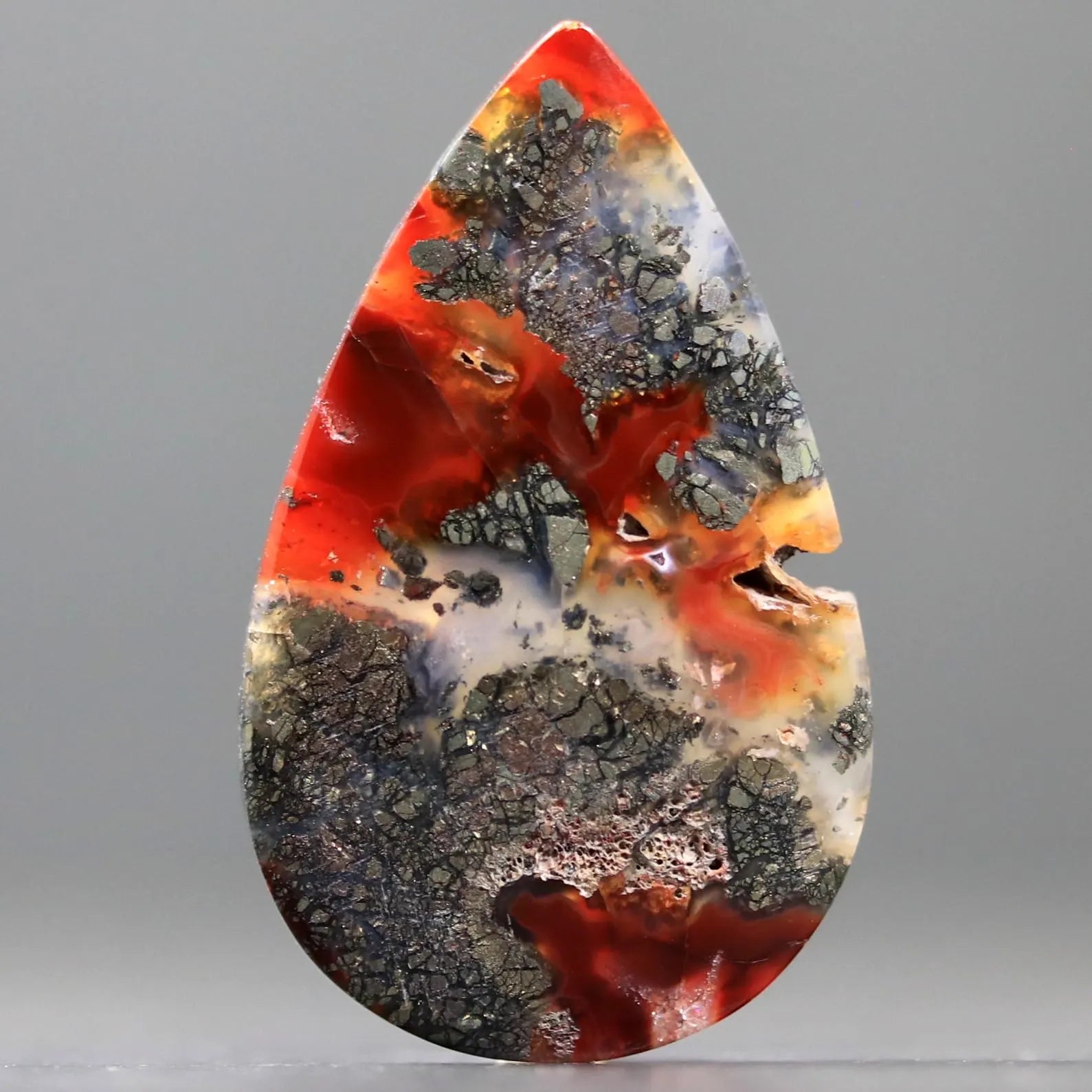 Red Marcasite Cabochons